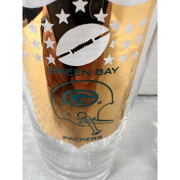 Green Bay Packers NFLP Vintage Glasses  (4)-2 1967 High Balls & 2 1968 Roly Poly - Picture 7 of 16